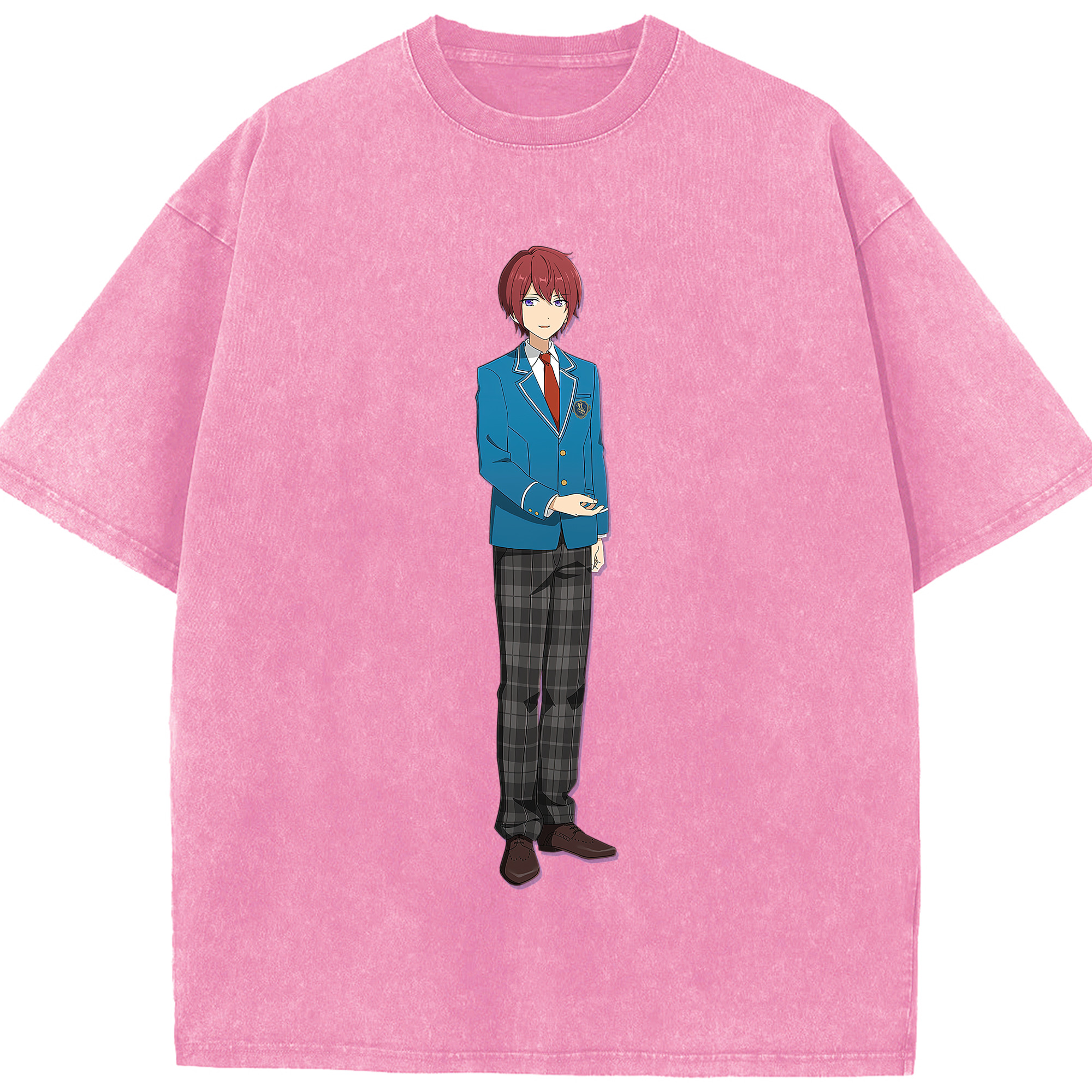 （画像用） あんさんぶるスターズ! Ensemble Stars 綿100% ヴィンテージ風 半袖Tシャツ（フロントプリント）